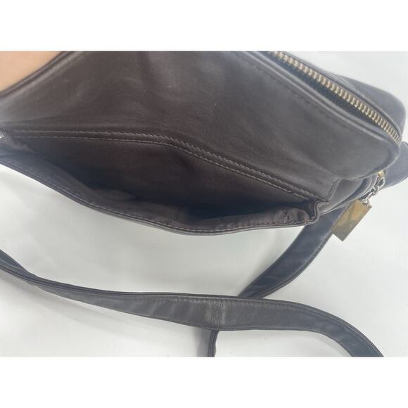 Vintage Ralph Lauren Collection Brown Leather Camera Shoulder Bag Crossbody 90s - Picture 13 of 13